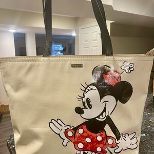 Disney Minnie Mouse Coated Canvas Tote Bag with Storybook Lining